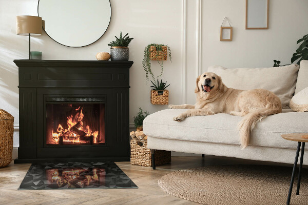 Téglalap formájú kandalló alátét Geometria három dimenzióban