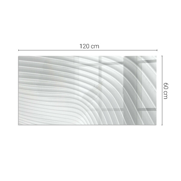 Téglalap üveg alátét kandallóhoz Finom formájú hullámok