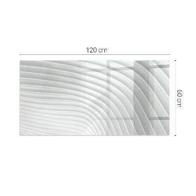 Téglalap üveg alátét kandallóhoz Finom formájú hullámok