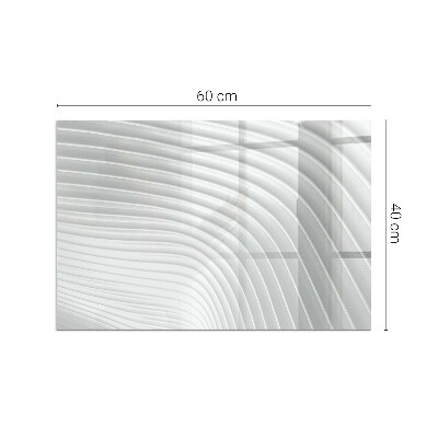 Téglalap üveg alátét kandallóhoz Finom formájú hullámok