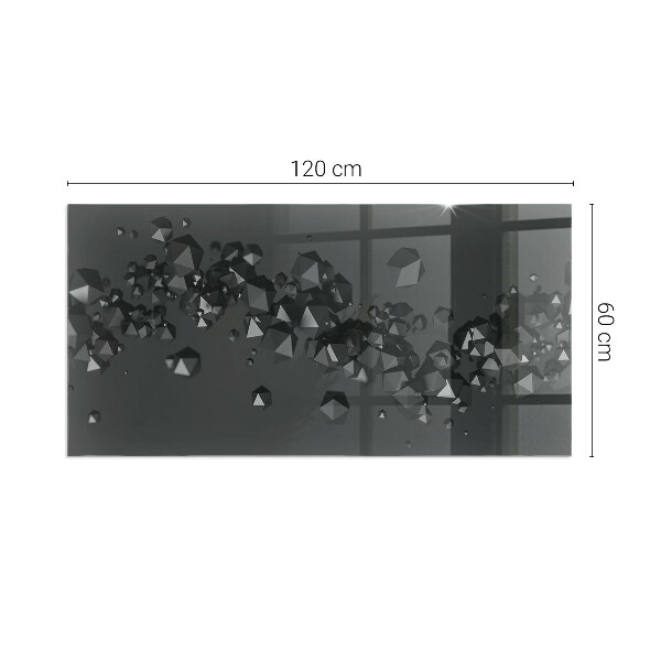 Téglalap alakú kandalló üveg alátét Absztrakt felhőformák szilárd anyagokban