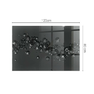 Téglalap alakú kandalló üveg alátét Absztrakt felhőformák szilárd anyagokban