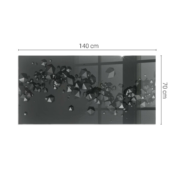 Téglalap alakú kandalló üveg alátét Absztrakt felhőformák szilárd anyagokban