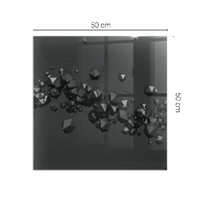 Téglalap alakú kandalló üveg alátét Absztrakt felhőformák szilárd anyagokban