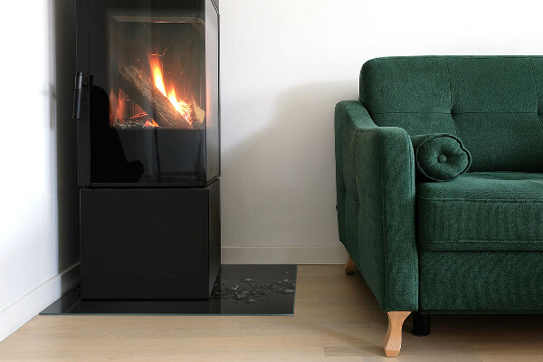 Téglalap alakú kandalló üveg alátét Absztrakt felhőformák szilárd anyagokban