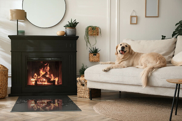 Téglalap alakú kandalló üveg alátét Absztrakt felhőformák szilárd anyagokban