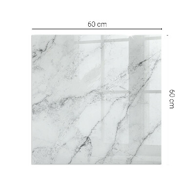 Téglalap üveg alátét kandallóhoz Márvány díszítések finom erezettel