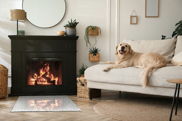 Téglalap üveg alátét kandallóhoz Miniatűr formák