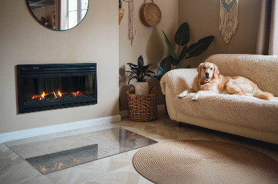 Téglalap üveg alátét kandallóhoz Absztrakt háttérminta