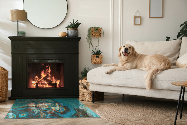 Téglalap formájú kandalló alátét Organikus minta absztrakt stílusban