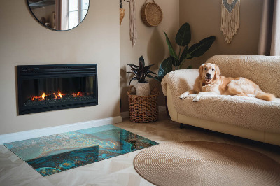 Téglalap formájú kandalló alátét Organikus minta absztrakt stílusban