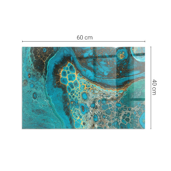 Téglalap formájú kandalló alátét Organikus minta absztrakt stílusban