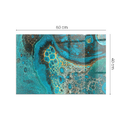 Téglalap formájú kandalló alátét Organikus minta absztrakt stílusban