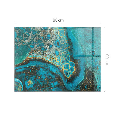 Téglalap formájú kandalló alátét Organikus minta absztrakt stílusban