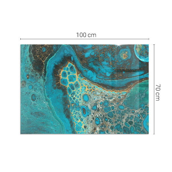 Téglalap formájú kandalló alátét Organikus minta absztrakt stílusban