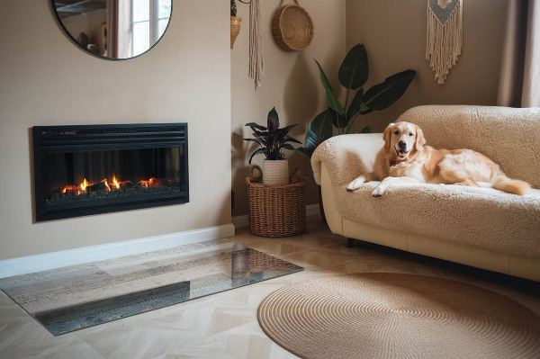 Téglalap formájú kandalló alátét Tábla színek különböző árnyalatokban