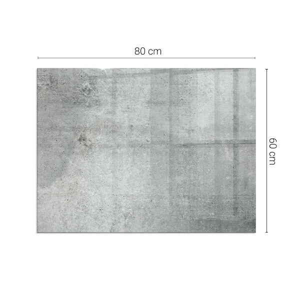 Téglalap üveg alátét kandallóhoz Nyers betonminta