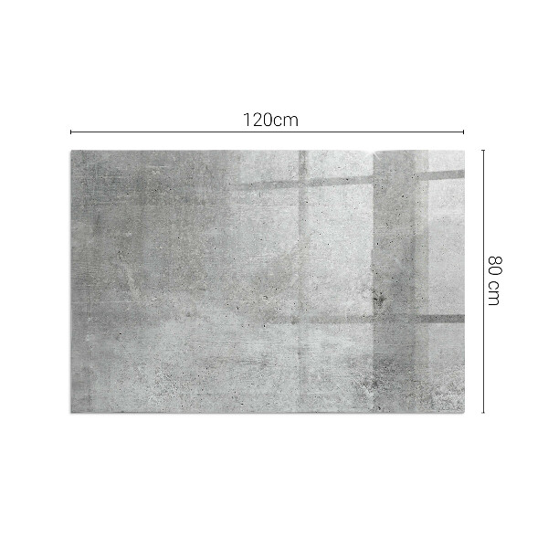 Téglalap üveg alátét kandallóhoz Nyers betonminta