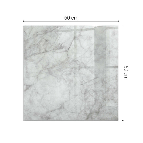 Téglalap üveg alátét kandallóhoz Márvány textúra elegáns stílusban