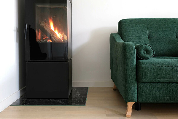 Téglalap formájú kandalló alátét Stílusos márvány motívum