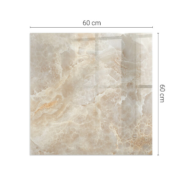 Téglalap üveg alátét kandallóhoz Természet ihlette kőminta