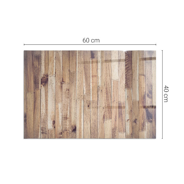 Téglalap üveg alátét kandallóhoz Geometrikus elrendezésű fa minta