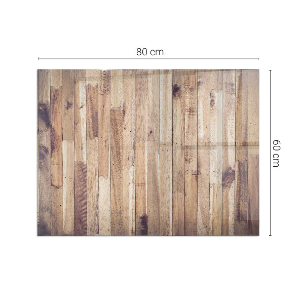 Téglalap üveg alátét kandallóhoz Geometrikus elrendezésű fa minta