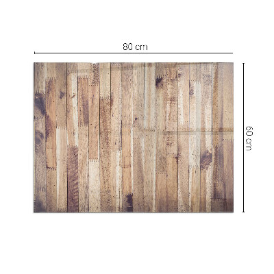 Téglalap üveg alátét kandallóhoz Geometrikus elrendezésű fa minta