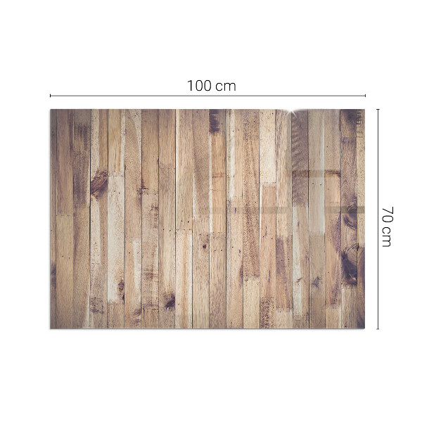 Téglalap üveg alátét kandallóhoz Geometrikus elrendezésű fa minta