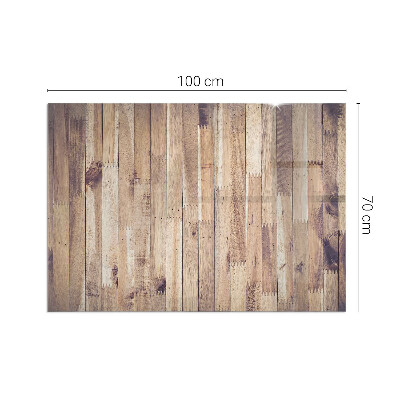 Téglalap üveg alátét kandallóhoz Geometrikus elrendezésű fa minta