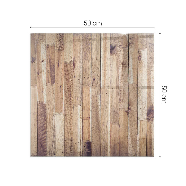 Téglalap üveg alátét kandallóhoz Geometrikus elrendezésű fa minta