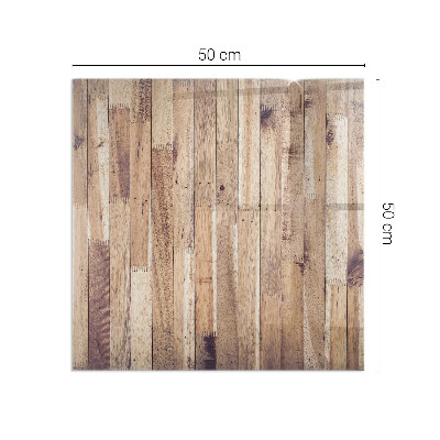 Téglalap üveg alátét kandallóhoz Geometrikus elrendezésű fa minta