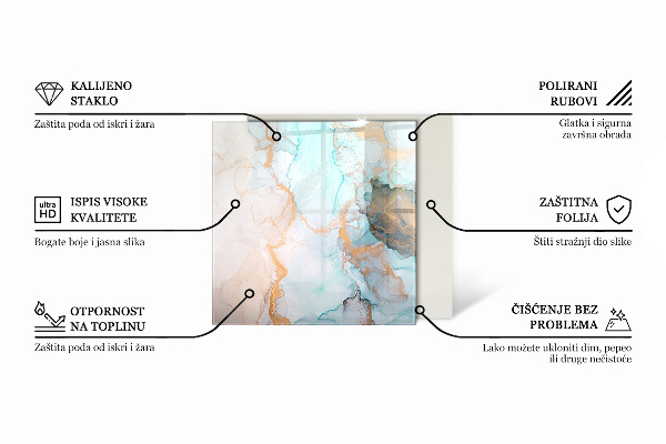 Téglalap üveg alátét kandallóhoz Geometrikus elrendezésű fa minta