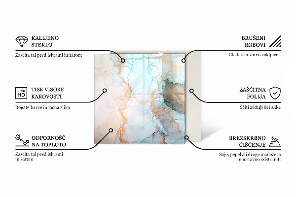 Téglalap üveg alátét kandallóhoz Geometrikus elrendezésű fa minta