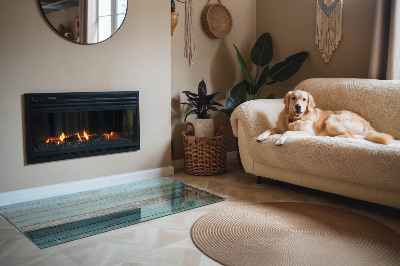 Téglalap üveg alátét kandallóhoz Rusztikus deszkák természetes stílusban