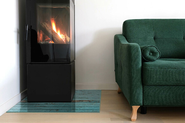 Téglalap üveg alátét kandallóhoz Rusztikus deszkák természetes stílusban