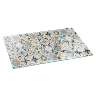 Téglalap formájú kandalló alátét Mozaikminták csempézett formákban