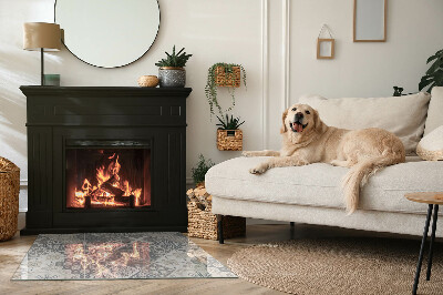 Téglalap üveg alátét kandallóhoz Mozaikdíszek elrendezése