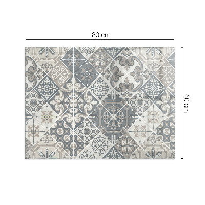 Téglalap üveg alátét kandallóhoz Mozaikdíszek elrendezése