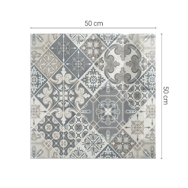 Téglalap üveg alátét kandallóhoz Mozaikdíszek elrendezése