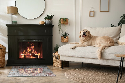 Téglalap üveg alátét kandallóhoz Mozaik minták csempékben