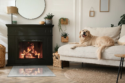 Téglalap formájú kandalló alátét Nyers beton szerkezet