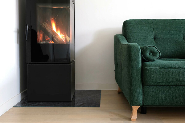 Téglalap formájú kandalló alátét Sziklás szerkezet mintázata