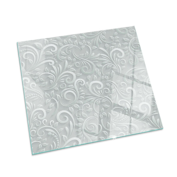 Téglalap alakú kandalló üveg alátét Stílusos növényi motívum