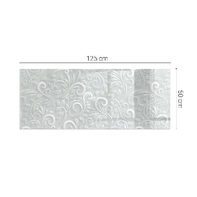 Téglalap alakú kandalló üveg alátét Stílusos növényi motívum