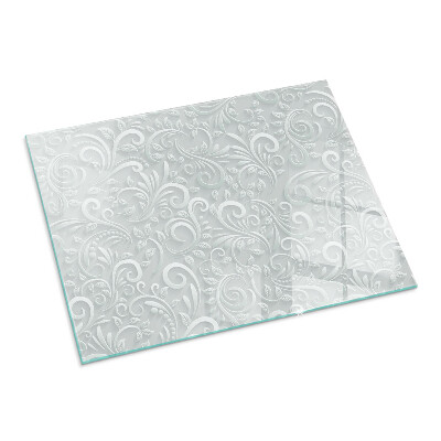 Téglalap alakú kandalló üveg alátét Stílusos növényi motívum