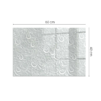 Téglalap alakú kandalló üveg alátét Stílusos növényi motívum