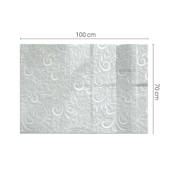 Téglalap alakú kandalló üveg alátét Stílusos növényi motívum