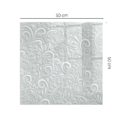 Téglalap alakú kandalló üveg alátét Stílusos növényi motívum