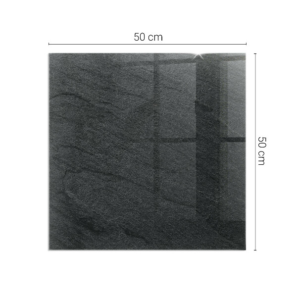 Téglalap üveg alátét kandallóhoz Kő szerkezeti minta